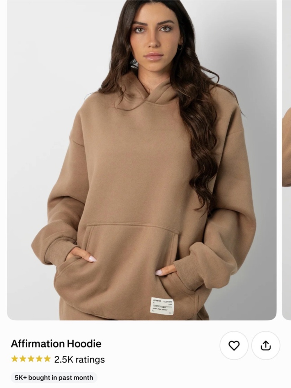 Comfrt Affirmation Hoodie & Sweatpants- color Teddy